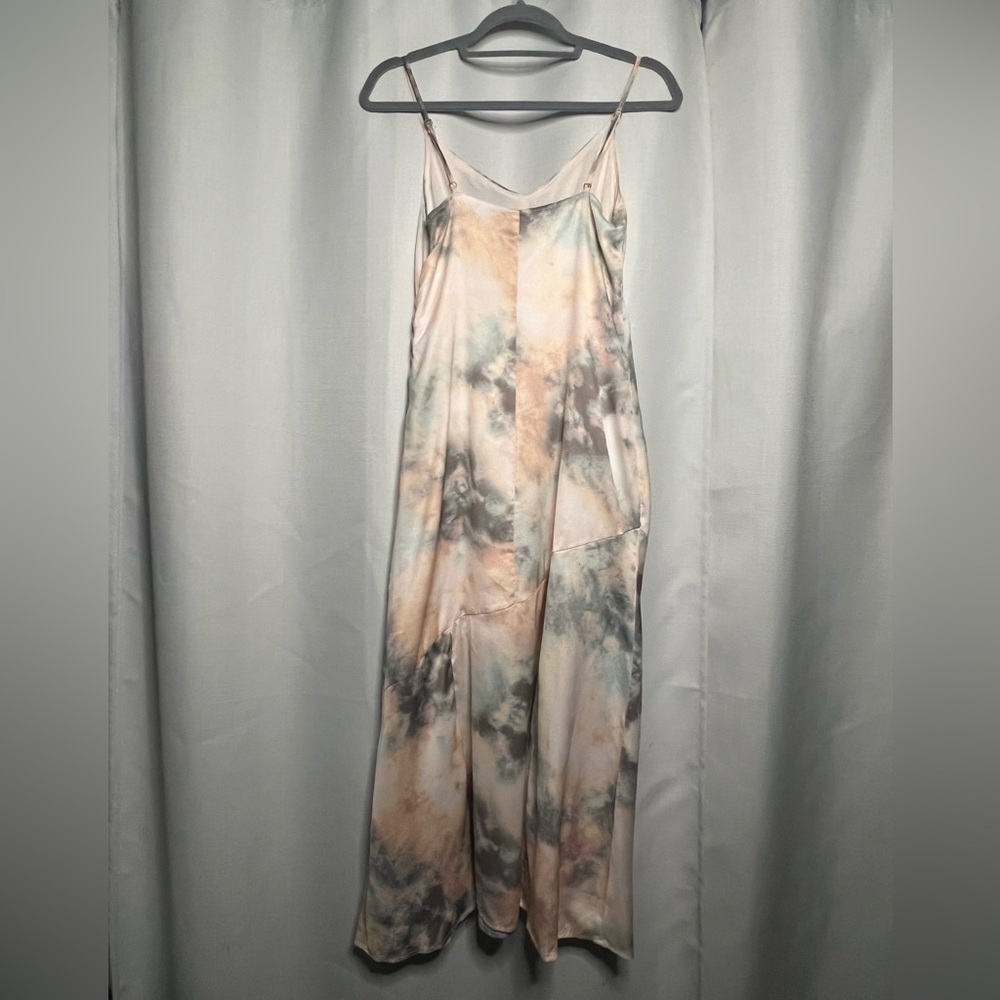 Saltwater Luxe Sharice Watercolor Satin Midi Dress XS - Picture 3 of 9